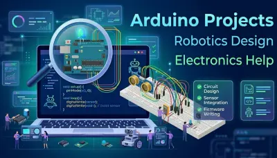 المساعدة في تصميم مشاريع Arduino والروبوتات وبرمجتها