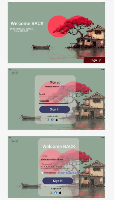A landing page design on figma
