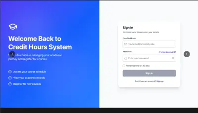 Credit Hours Management System