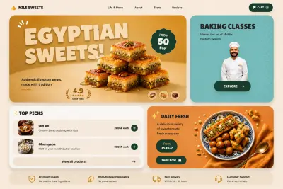 sweet shop landing page