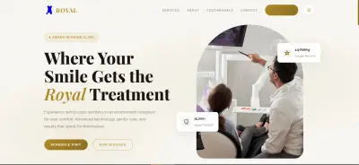 صفحة عيادة أسنان