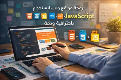 تصميم واجهات مواقع متجاوبة باستخدام HTML وCSS وJavaScript