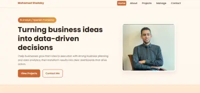 موقع Portfolio شخصى أحترافى
