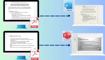 تحويل وتفريغ ملفات PDF إلى Word, PPT وتنسيقها باحترافية