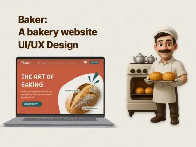 موقع الكتروني لمخبز يسمى baker