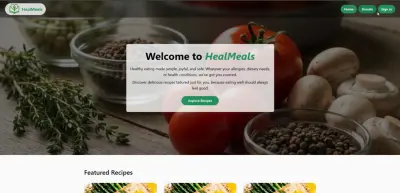 تطبيق ويب شامل لتخطيط الوجبات الصحية - HealMeals