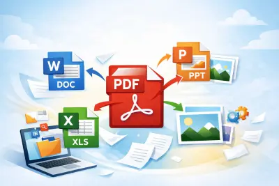 تحويل الملفات ( pdf , Excel , Word , power point , png , jpg )