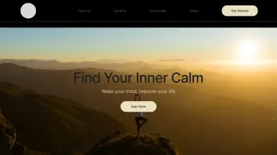 تصميم Landing Page احترافية لتطبيق Calm (الصحة النفسية والاسترخاء)