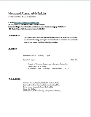 كتابة CV احترافي