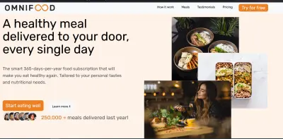 تصميم وتطوير موقع "Omnifood" – منصة اشتراكات طعام صحي ذكية.