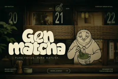 Gen Matcha Visual Identity Design