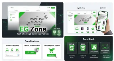 تطوير واجهة موقع EGZone المتكامل - Front-End Web Development