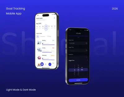 تصميم تطبيق لتتبع الأهداف باستخدام Figma