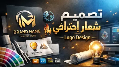 خدمة تصميم شعار لوجو احترافي