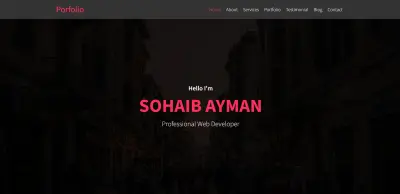 موقع بورتفوليو شخصي