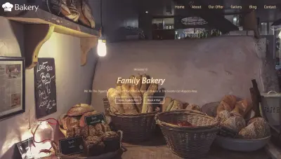 صفحة هبوط لمخبز (Bakery Landing Page)