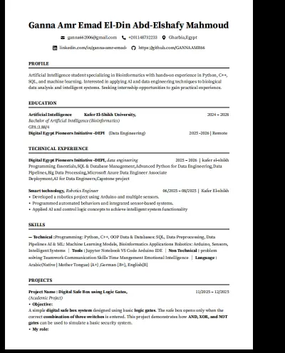 عمل سيرة ذاتية احترافية cv