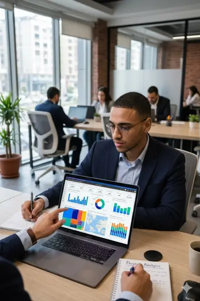 تحليل بيانات متقدم وإنشاء لوحات تحكم تفاعلية (Advanced Data Analysis & Interactive Dashboard Creation)