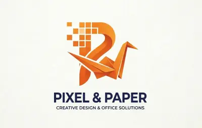 تصميم هوية بصرية تجمع بين الإبداع الرقمي والحلول المكتبية.