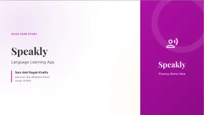 UX Case Study Presentation – Speakly Language Learning App