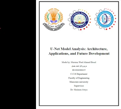 كتابة وتنسيق تقرير تقني حول نموذج U-Net المستخدم في تحليل الصور الطبية
