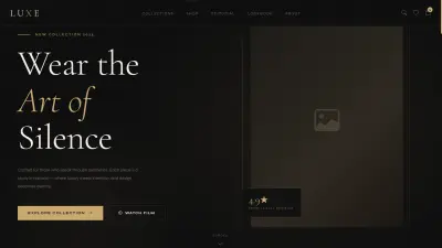 تطوير واجهة متجر إلكتروني فاخر للأزياء والموضة (Luxury E-commerce) باستخدام HTML, CSS & Bootstrap