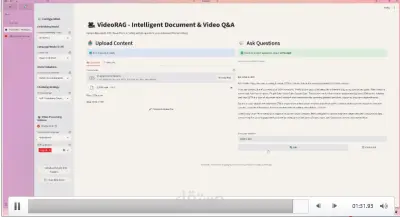 صورة العمل AI Video Q&A System Using RAG (VideoRag)