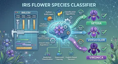 تصنيف أنواع زهرة Iris باستخدام تعلم الآلة