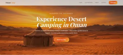 website for Oman's tourism sector