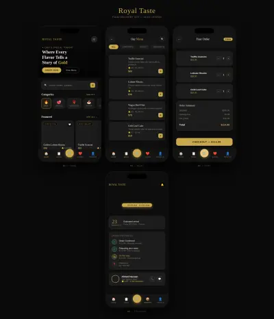 تصميم UI  لي مطعم