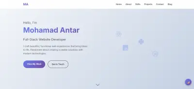 قمت بتصميم وتطوير موقع Portfolio شخصي لعرض المهارات والمشاريع بشكل احترافي.