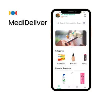 تطبيق MediDeliver - متجر إلكتروني متخصص لمنتجات الصيدليات والتوصيل المنزلي