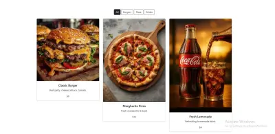 منيو للمطاعم