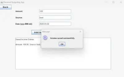 تطبيق لإدارة الميزانية الشخصية