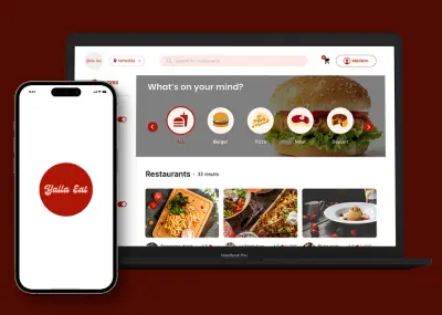 تصميم واجهة وتجربة مستخدم لتطبيق توصيل الطعام وحجز المطاعم – Yalla Eat
