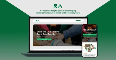 تصميم UI/UX لموقع إلكتروني لإدارة وتنظيم أعمال الجمعيات الخيرية – RAA