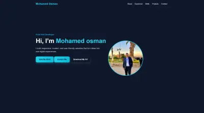 تصميم موقع Portfolio شخصي احترافي عصري لعرض مهاراتك ومشاريعك بشكل جذاب.
