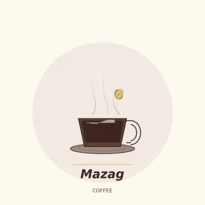 تصميم لوجو احترافي لمحل Mazag Coffee