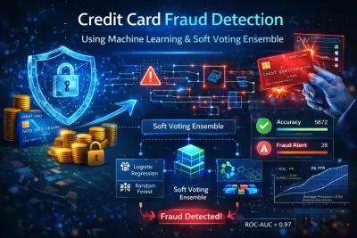 كشف عمليات الاحتيال في معاملات بطاقات الائتمان باستخدام خوارزميات تعلم الآلة ونموذج التصويت التجميعي Soft Voting
