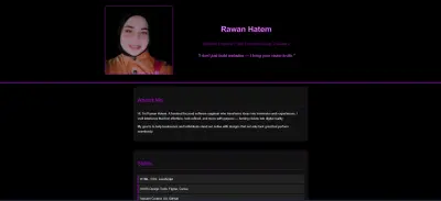 إنشاء واجهات اماميه اموقع شخصي.