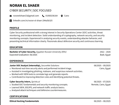 كتابة وتنسيق السيرة الذاتية (CV) بشكل احترافي