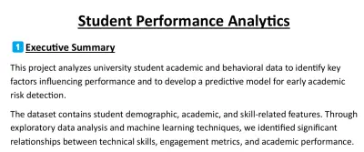 Student Performance Analytics Project