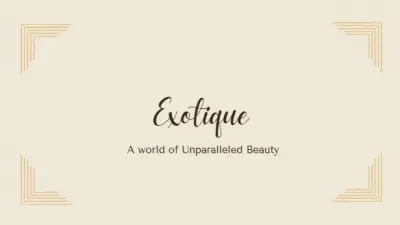 Exotique – Social Media & Marketing Project