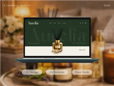 تصميم متجر إلكتروني لمنتجات العطور المنزلية الفاخرة