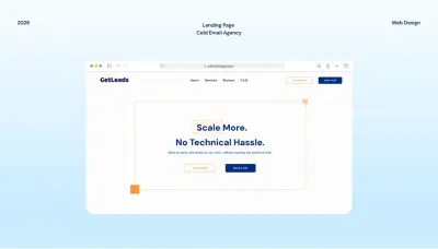 تصميم صفحة هبوط لوكالة التسويق عبر البريد الإلكتروني