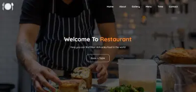 صفحة هبوط لعرض خدمات مطعم