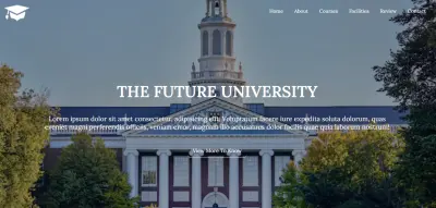 صفحة هبوط تعريفية لجامعة