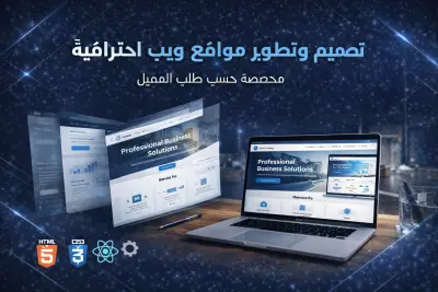 تصميم وتطوير مواقع ويب احترافية باستخدام HTML و CSS و React