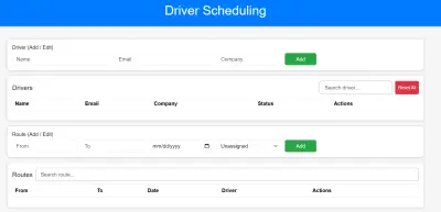 تطوير نظام إدارة السائقين وجدولة الرحلات (Driver Scheduling System)
