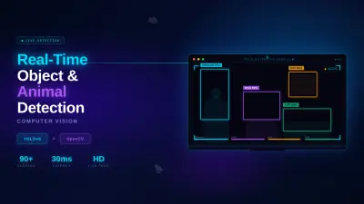 نظام كشف الكائنات والحيوانات في الوقت الحقيقي باستخدام YOLOv8 وOpenCV